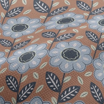Vibrant Neat Flowers Performance Linen