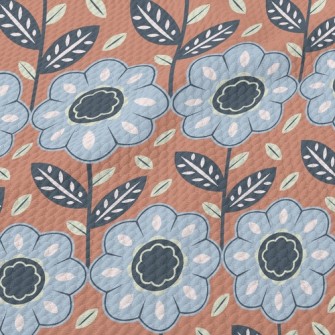 Vibrant Neat Flowers Birdseye Piqué