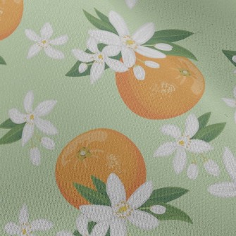 Tung Flower Orange Chiffon