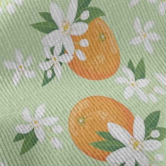 Tung Flower Orange Standard Corduroy