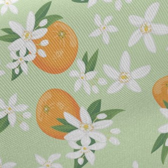 Tung Flower Orange Twill