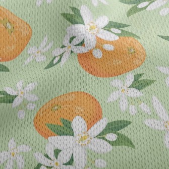 Tung Flower Orange Athletic Mesh Flat Back