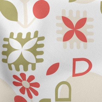 Geometric Lively Flowers Stretch Ponte