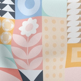 Personalized Geometric Flowers Stretch Ponte