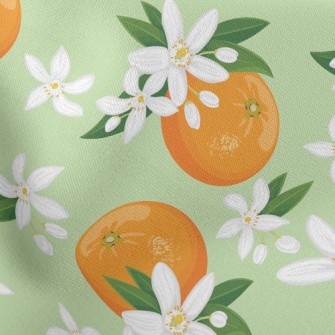 Tung Flower Orange Stretch Ponte
