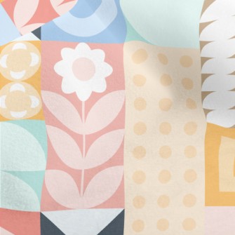 Personalized Geometric Flowers Micro Fleece