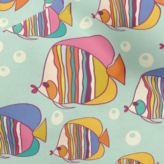 Colorful Pouty Fish Micro Fleece