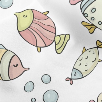 Leisurely And Happy Fish Micro Fleece