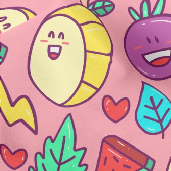 Blushing Fruit Slices Micro Fleece