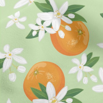 Tung Flower Orange Micro Fleece