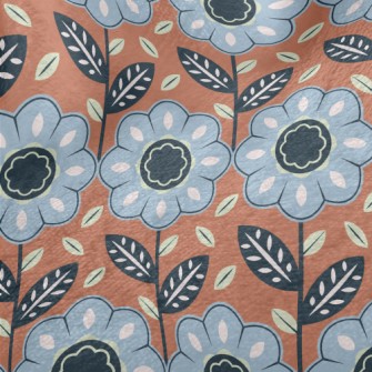 Vibrant Neat Flowers Minky