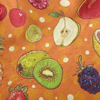 Colorful Juicy Fruits Minky