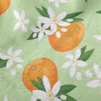 Tung Flower Orange Minky