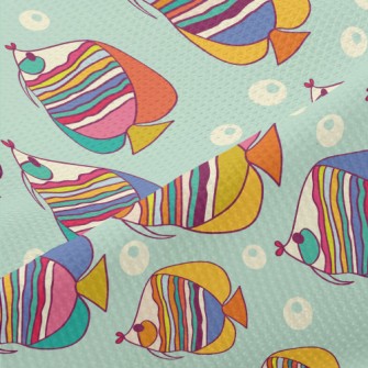 Colorful Pouty Fish Piqué