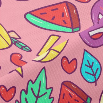 Blushing Fruit Slices Piqué