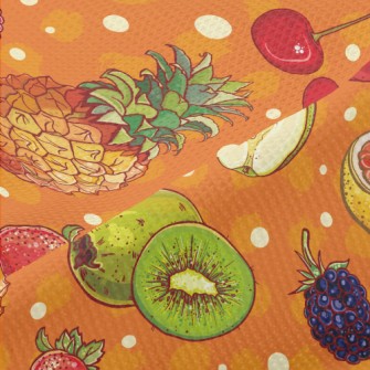 Colorful Juicy Fruits Piqué