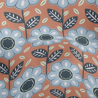 Vibrant Neat Flowers Lightweight Performance Linen