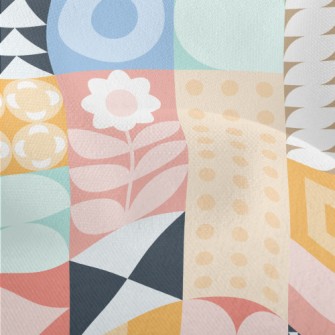 Personalized Geometric Flowers Lightweight Performance Linen