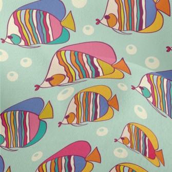 Colorful Pouty Fish Lightweight Performance Linen