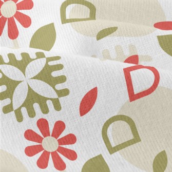 Geometric Lively Flowers Modern Jersey