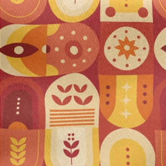 Mysterious Mayan Cube Jersey Backed Fleece