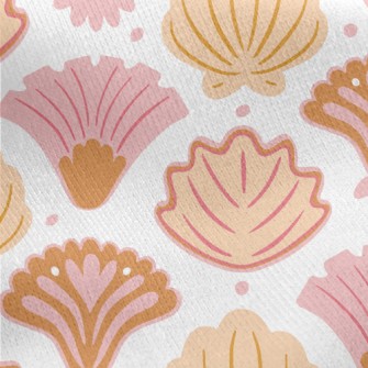 Various Shapes Of Shells Jersey Backed Fleece