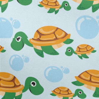 The Leisurely Turtle Family Pongee