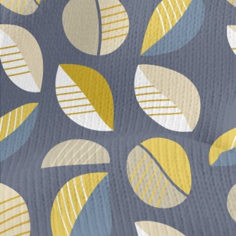 Geometric Lines Leaves Stretch Jersey