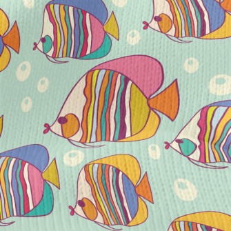 Colorful Pouty Fish Stretch Jersey