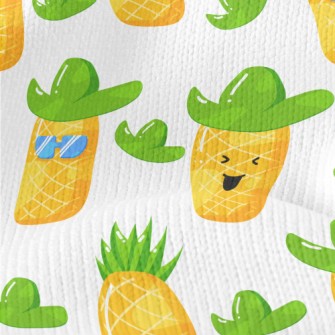 Funny Pineapple Hat Stretch Jersey