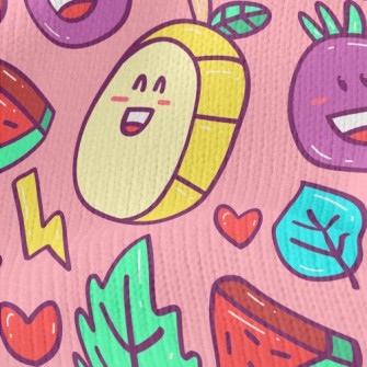Blushing Fruit Slices Stretch Jersey