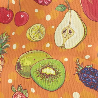 Colorful Juicy Fruits Stretch Jersey