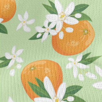 Tung Flower Orange Stretch Jersey