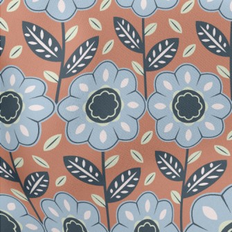 Vibrant Neat Flowers Lightweight Cotton Poplin
