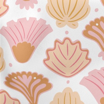 Various Shapes Of Shells Lightweight Cotton Poplin