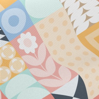 Personalized Geometric Flowers Midweight Cotton Poplin