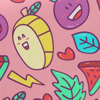 Blushing Fruit Slices Midweight Cotton Poplin