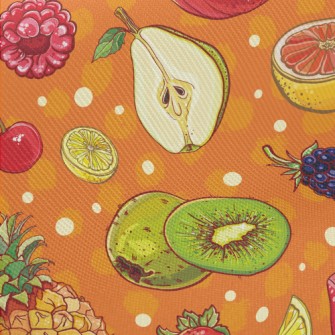 Colorful Juicy Fruits Midweight Cotton Poplin