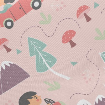 Depart For Forest Camping Midweight Cotton Poplin