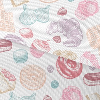 Colorful Doodle Dessert Bread Waterproof Oxford