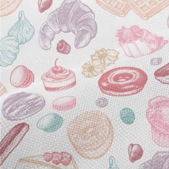 Colorful Doodle Dessert Bread Performance Linen
