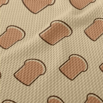 Simple Geometric Toast Pattern Birdseye Piqué