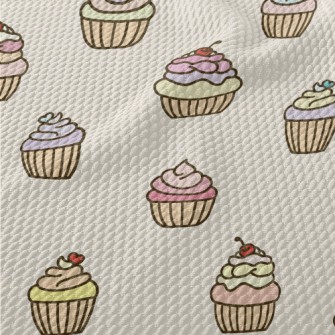 Colorful Heart And Cherry Cupc Birdseye Piqué