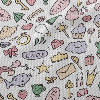 Cute Envelope With Star And Fl Birdseye Piqué