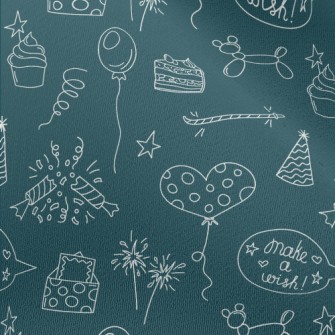 Birthday Party Pattern Chiffon