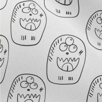 Simple Three-eyed Alien Monste Chiffon