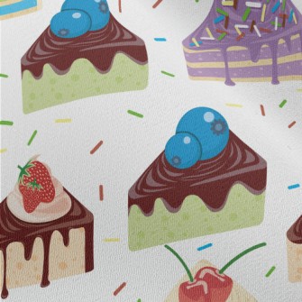 Various Sliced Cakes With Powd Chiffon