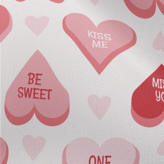 Three-dimensional Pink Heart Chiffon