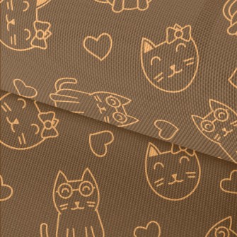 Cat With Bow And Glasses Waterproof Oxford
