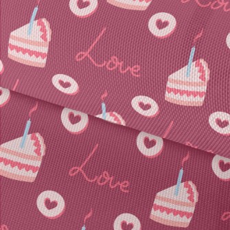 Pink Candle Cake And Love Hear Waterproof Oxford